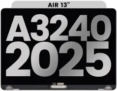For MacBook Air 13" (A3240, Early 2025) Display LCD Complete Silver (Pulled)