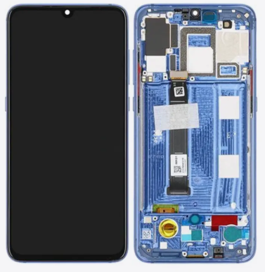 Xiaomi Mi 9 (2019) Display LCD Complete with Frame Blue (Service-Pack)