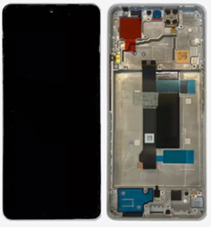 Xiaomi Poco X6 5G, Redmi Note 13 Pro 5G (2024) Display LCD Complete with Frame White (Service-Pack)