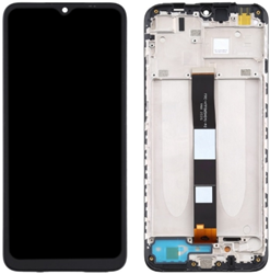 Xiaomi Redmi 9A, 9C, 9AT, 9C NFC (2020, 10A (2022) Display LCD Complete with Frame Black (Service-Pack)
