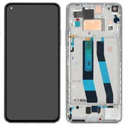 Xiaomi 11 Lite 5G NE, Mi 11 Lite 4G/5G (2021) Display LCD With Frame Complete Snow-White (Service-Pack)
