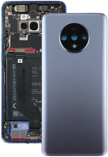 For OnePlus 7T (HD1900) Back Cover With Camera Lens Frosted Silver (OEM)