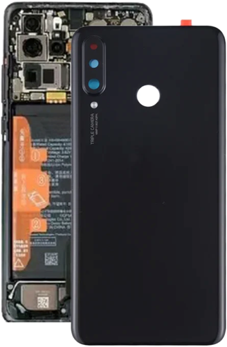 For Huawei P30 Lite Back Cover With Camera Lens Black 48MP (Pulled)