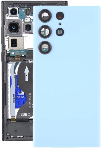 Samsung Galaxy S23 Ultra (S918B) Back Cover With Camera Lens Sky Blue GH82-30400G (Service-Pack)
