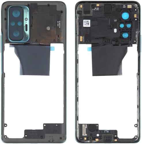 Xiaomi Redmi Note 10 Pro 4G (M2101K6G) Middle Frame With Camera Lens Glacier Blue