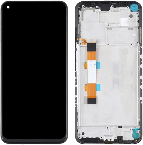 Xiaomi Redmi Note 9 5G, Redmi Note 9T 5G Display LCD With Frame Black (OEM)