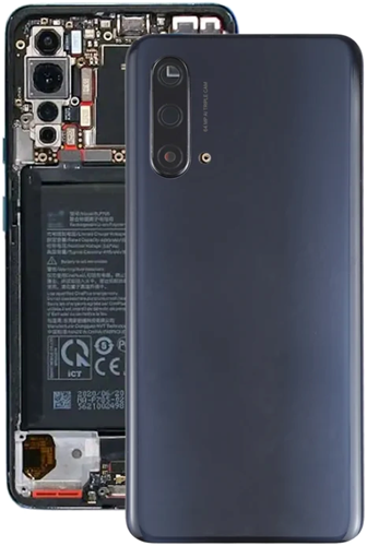For OnePlus Nord CE 5G (EB2101, EB2103) Back Cover With Camera Lens Black (OEM)