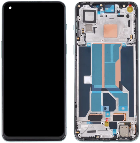 OnePlus Nord 2 5G (DN2101, DN2103) Display LCD With Frame Blue Haze (Pulled)