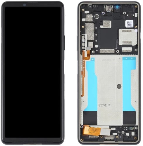 Sony Xperia 10 III Display LCD With Frame Black (Refurbished)