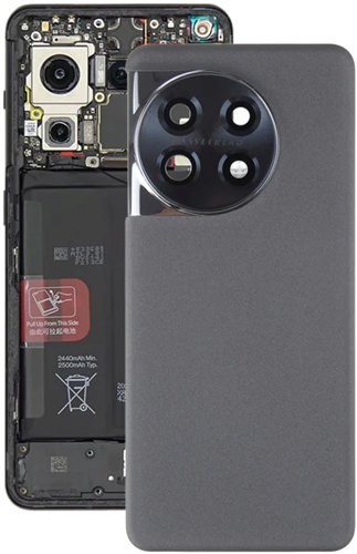For OnePlus 11 Back Cover With Camera Lens Titan Black (OEM)