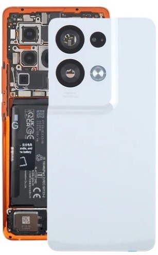 Oppo Reno 8 Pro Plus (PFZM10) Back Cover With Camera Lens Silver-White