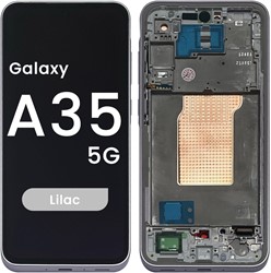 Samsung Galaxy A36 (A366B) Display LCD Complete With Frame Lavender (Service Pack-Assembled)