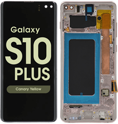 Samsung Galaxy S10 Plus (G975F) Display LCD Complete Canary Yellow-Silver (ServicePack-Assembled)