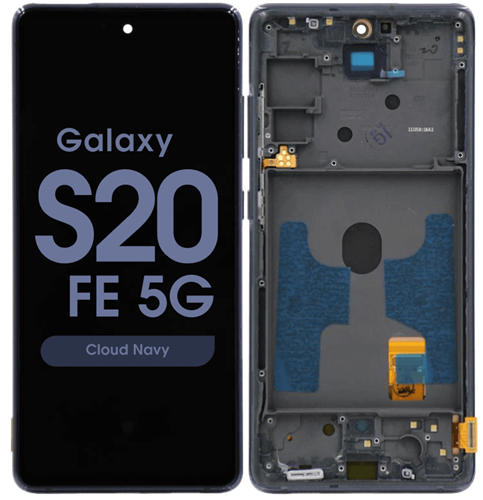 Samsung Galaxy S20 FE (G780F) S20 FE (G781B) Display LCD Complete With Frame Cloud Navy (OEM)