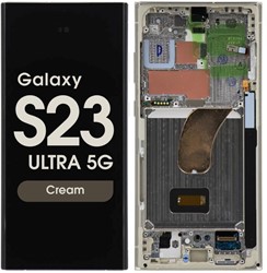 Samsung Galaxy S23 Ultra (S918B) Display LCD Complete with Frame Cream (Service Pack)