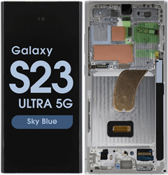 Samsung Galaxy S23 Ultra (S918B) Display LCD Complete With Frame Sky Blue (Service Pack)