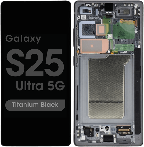 Samsung Galaxy S25 Ultra (S938B) Display LCD Complete with Frame Titanium Black (Service-Pack)