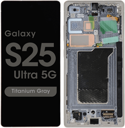 Samsung Galaxy S25 Ultra (S938B) Display LCD Complete with Frame Titanium Silver (Service-Pack)