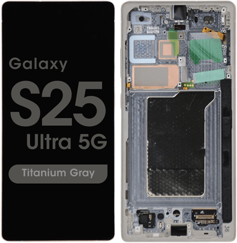 Samsung Galaxy S25 Ultra (S938B) Display LCD Complete with Frame Titanium Silver (Service-Pack)