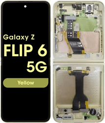 Samsung Galaxy Z Flip 6 (F741B) Inner Display LCD Complete With Frame Yellow (Service Pack)