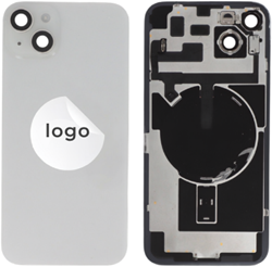 For Apple iPhone 14 Plus Back Cover incl. Camera Lens and Flash Light, Wireless Charging (NFC) – EU Version Starlight (OEM-Equivalent)