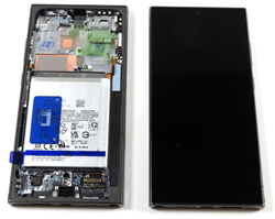 Samsung Galaxy S24 Ultra (S928B) Display LCD Complete with Frame Titanium Black with Battery (Service-Pack)