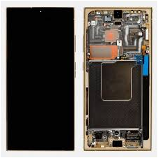 Samsung Galaxy S24 Ultra (S928B) Display LCD Complete with Frame Titanium Yellow with Battery (Service-Pack)