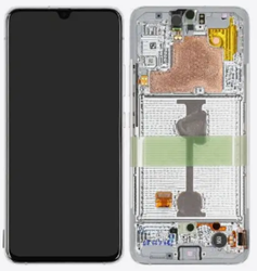 Samsung Galaxy A90 (A908B) Display LCD Complete With Frame White (Service Pack)