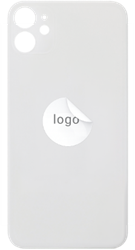 For Apple iPhone 11 Big Hole Back Glass - incl Tape - White (Premium ORG)