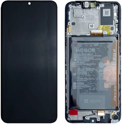 Honor X7a Display LCD with Frame And Midnight Black Battery (Service-Pack)