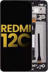 Xiaomi Redmi 12C Display LCD Complete With Frame Black X-407 (OEM-Equivalent)
