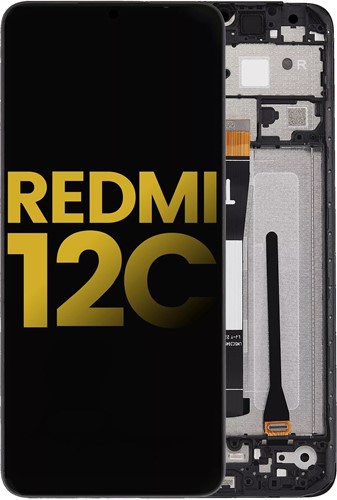 Xiaomi Redmi 12C Display LCD Complete With Frame Black X-407 (OEM-Equivalent)